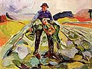 Man in Cabbage Field
